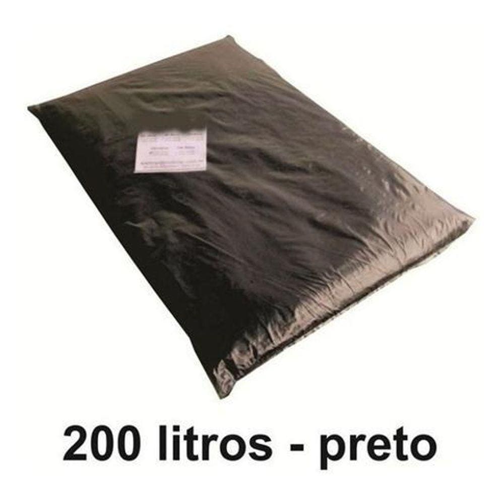 15 Kg Saco De Lixo 200 Litros Preto 200L Reforçado 0,2 Micra