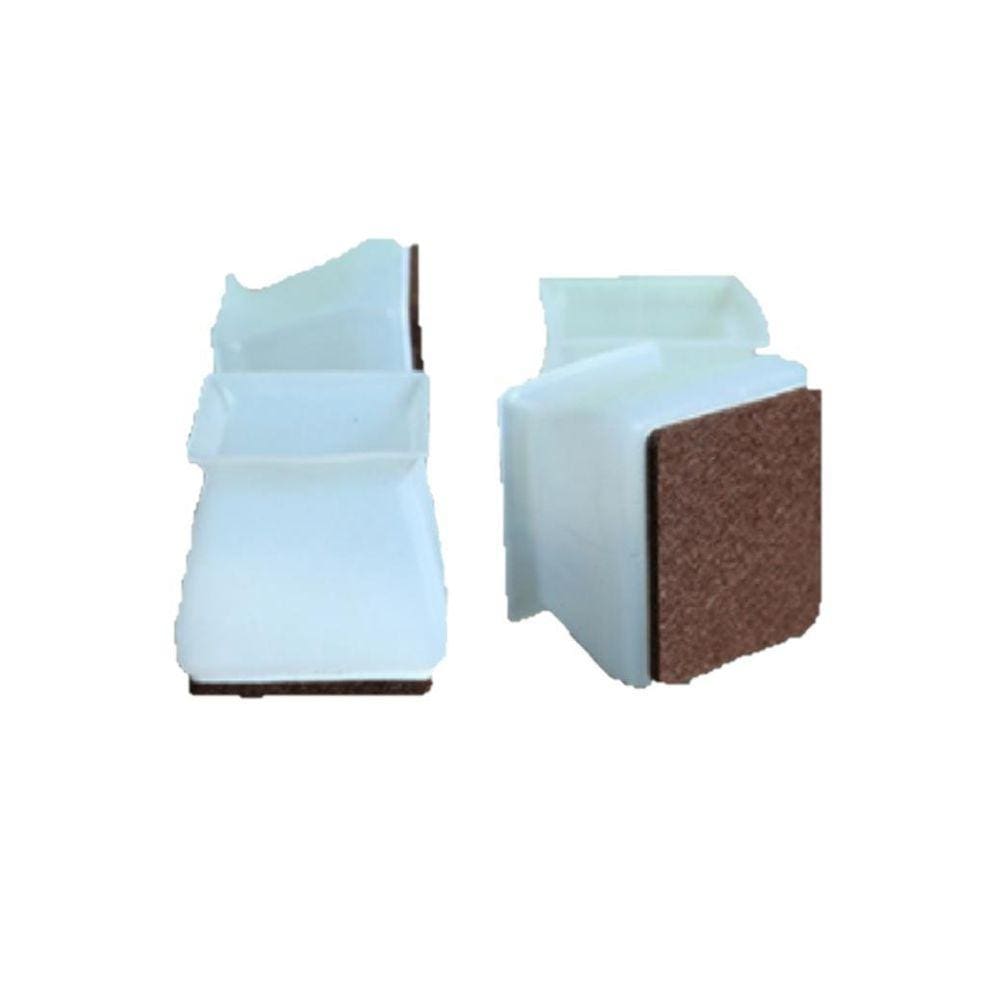 Kit 4 Proteção De Silcone Com Feltro Pé Quadrado 3,5Cm A 4Cm