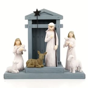 Conjunto de figuras, presentes e decorações de família, 7 peças