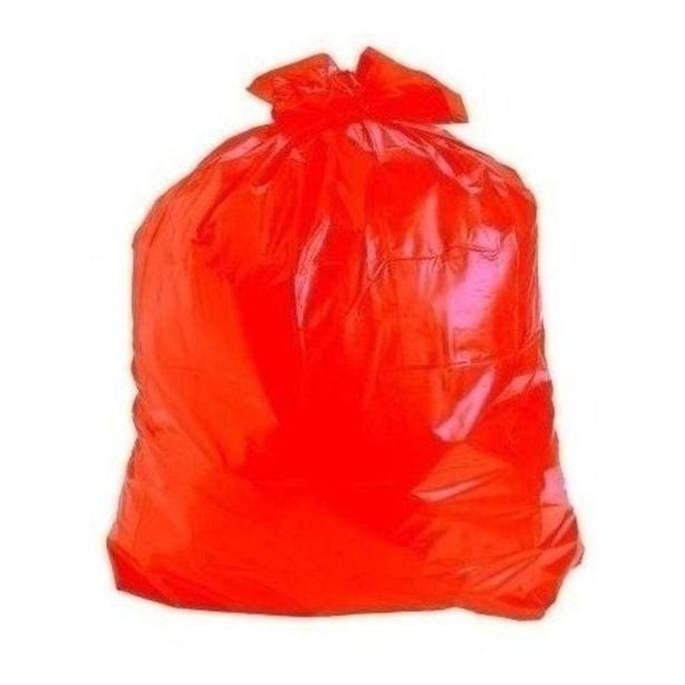 Kit Com 10 Saco De Lixo 100 Litros Vermelho Com 100 Unidades
