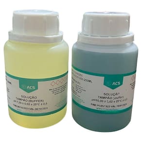 Tampão pHmetro 10-7 250ml | Kit Calibragem pHmetro | pH 10,00 +/- 0,02 | pH 7,00 +/- 0,02