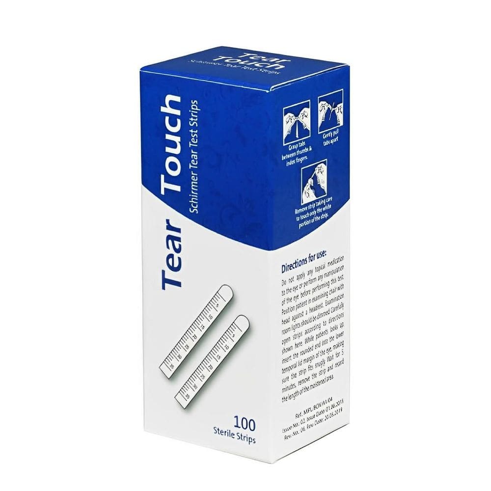 Teste Schimerman 100 Tira Esteril Tear Touch Blue