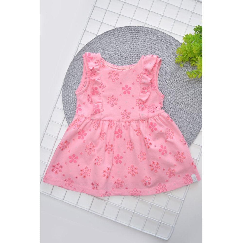 Vestido Festa Menina Bebê Algodão Rosa Elian