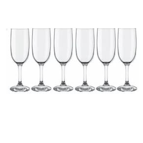 Jogo 6 Taças Champagne Cristal Gallant 180ml - Nadir