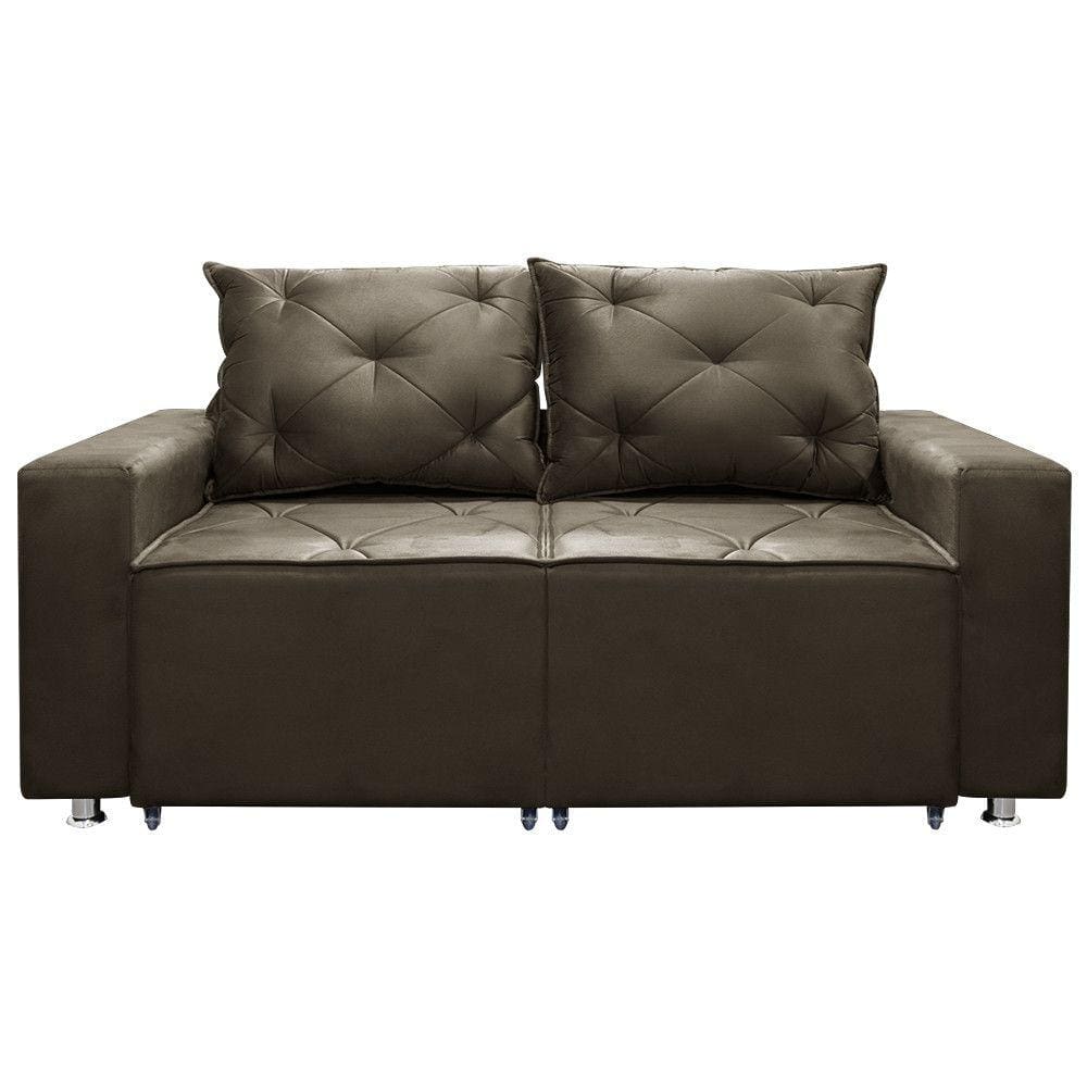 Sofá 2 lugares Retrátil e Reclinável Bariloche 1.60cm C/ Molas - Suede