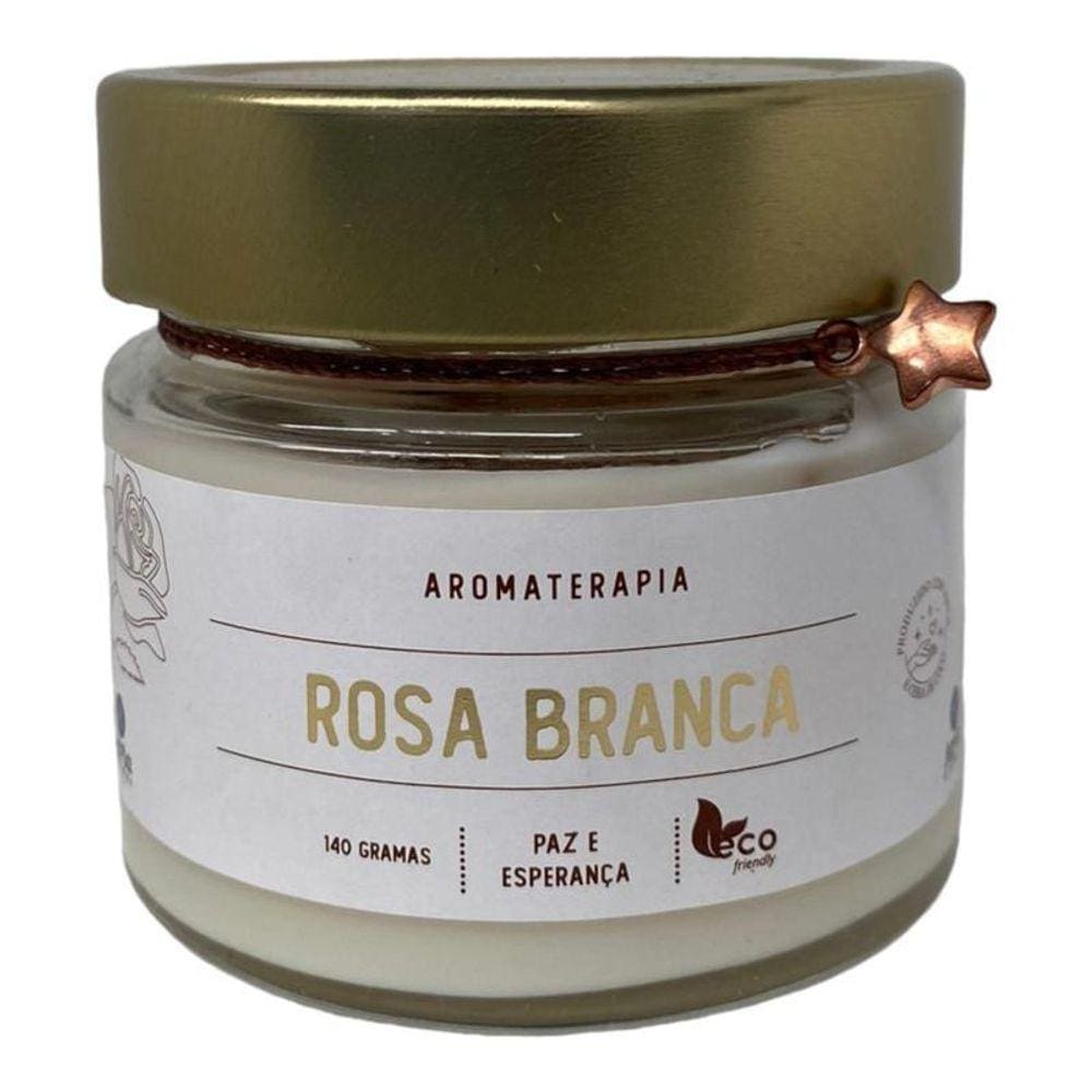 Vela Perfumada Rosa Branca Atria Aromática Indiana 140G