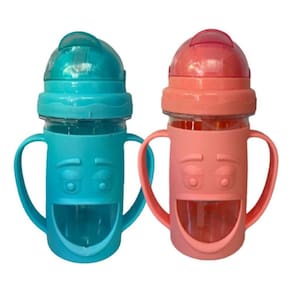 Copo Para Bebe Criança Com Tampa E Canudo + Alça De Plástico
