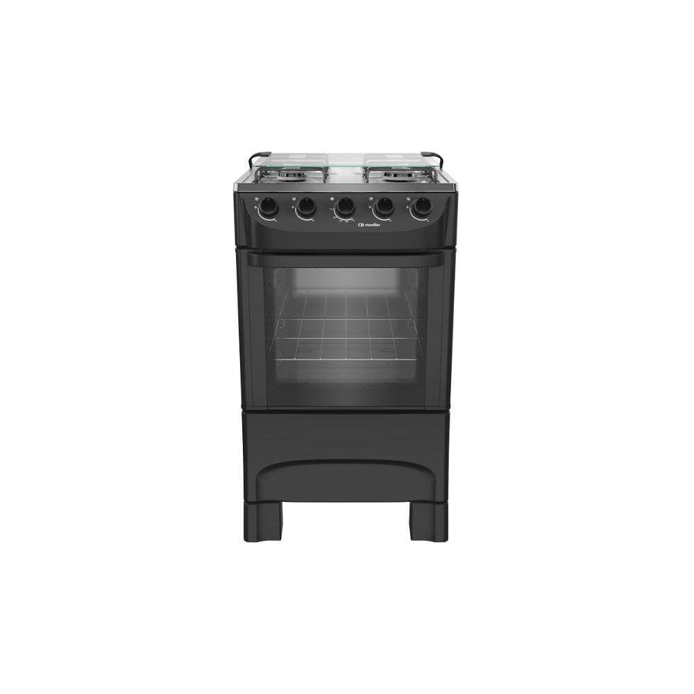 Fogão Mueller 4 Bocas Preto Fosco MFI4BA - Bivolt