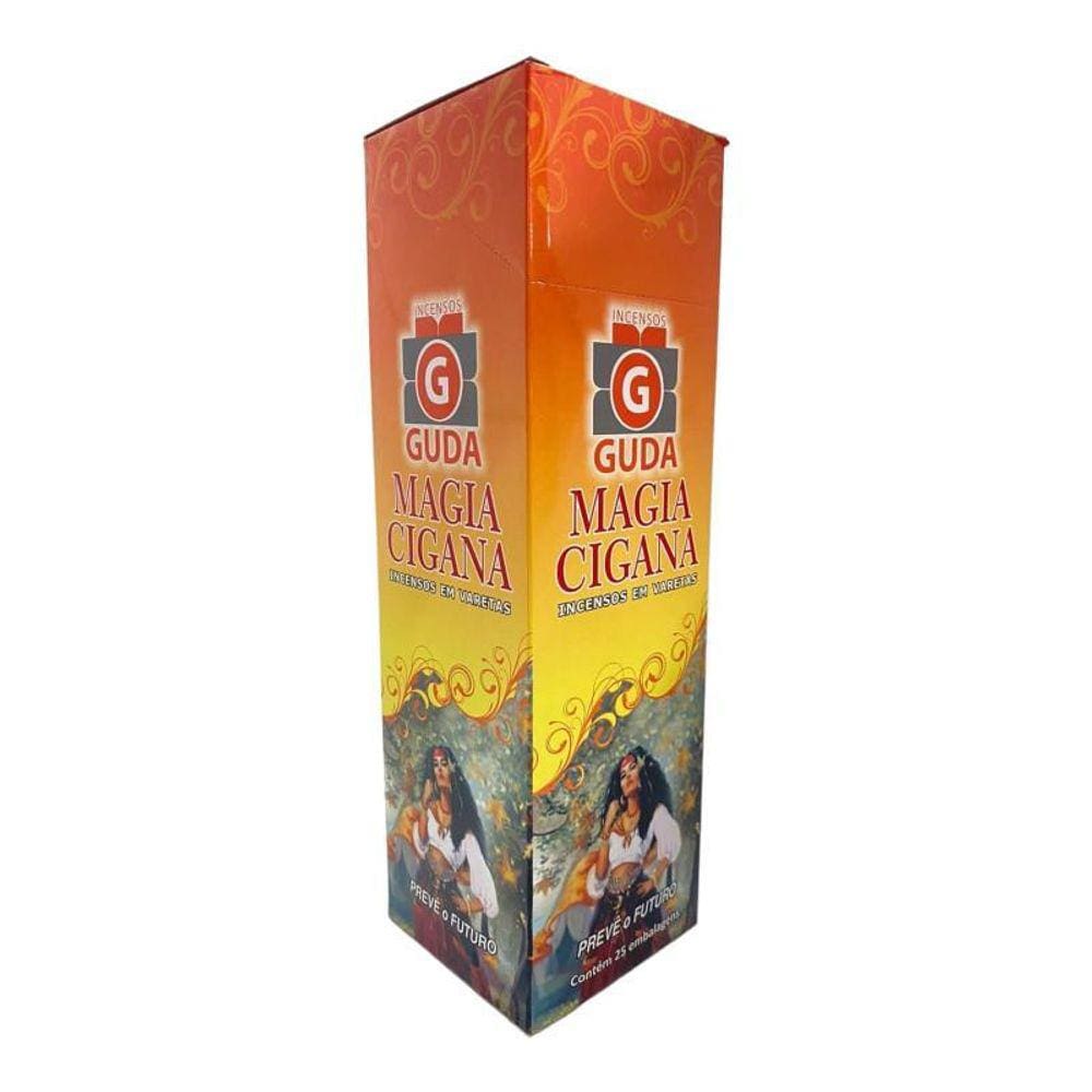 Incenso Magia Cigana Guda Indiano 25 Caixas Com 7 Varetas