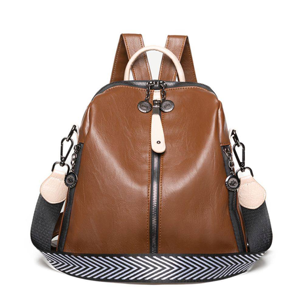 Antirroubo Mochila de pele de carneiro Mulheres Soft Fur School Bag Fash