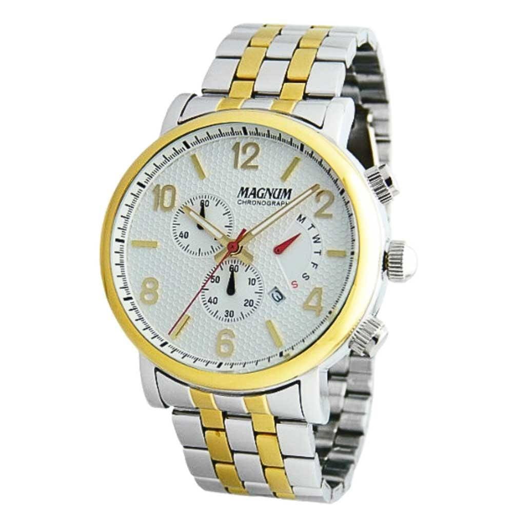 Relógio Masculino Magnum Cronógrafo Ma35226S - Prata