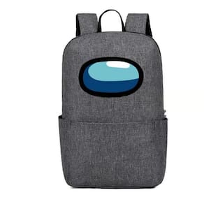 Mochila escolar de desenho animado para anime de menino e adolescente - cinza