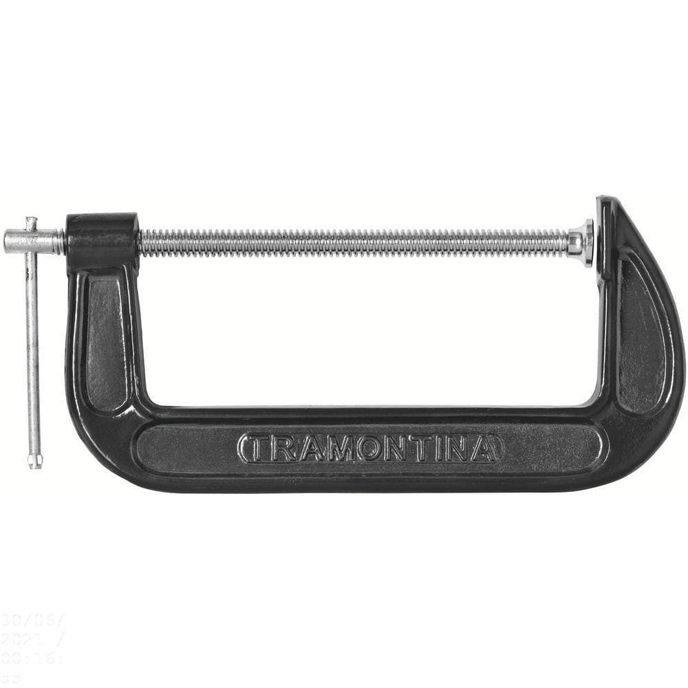 Grampo Tipo C 4” Tramontina Com Corpo Em Ferro Fundido E Pintura Eletrostática Tramontina