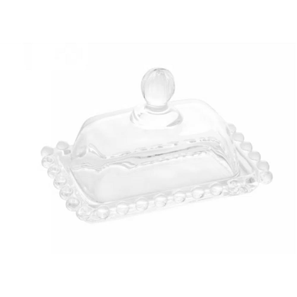 Manteigueira de Cristal Pearl 11cm x 7cm x 7cm - Wolff