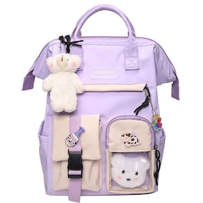 Mochilas fofas Preppy Mochila Mulheres impermeáveis Candy Colors