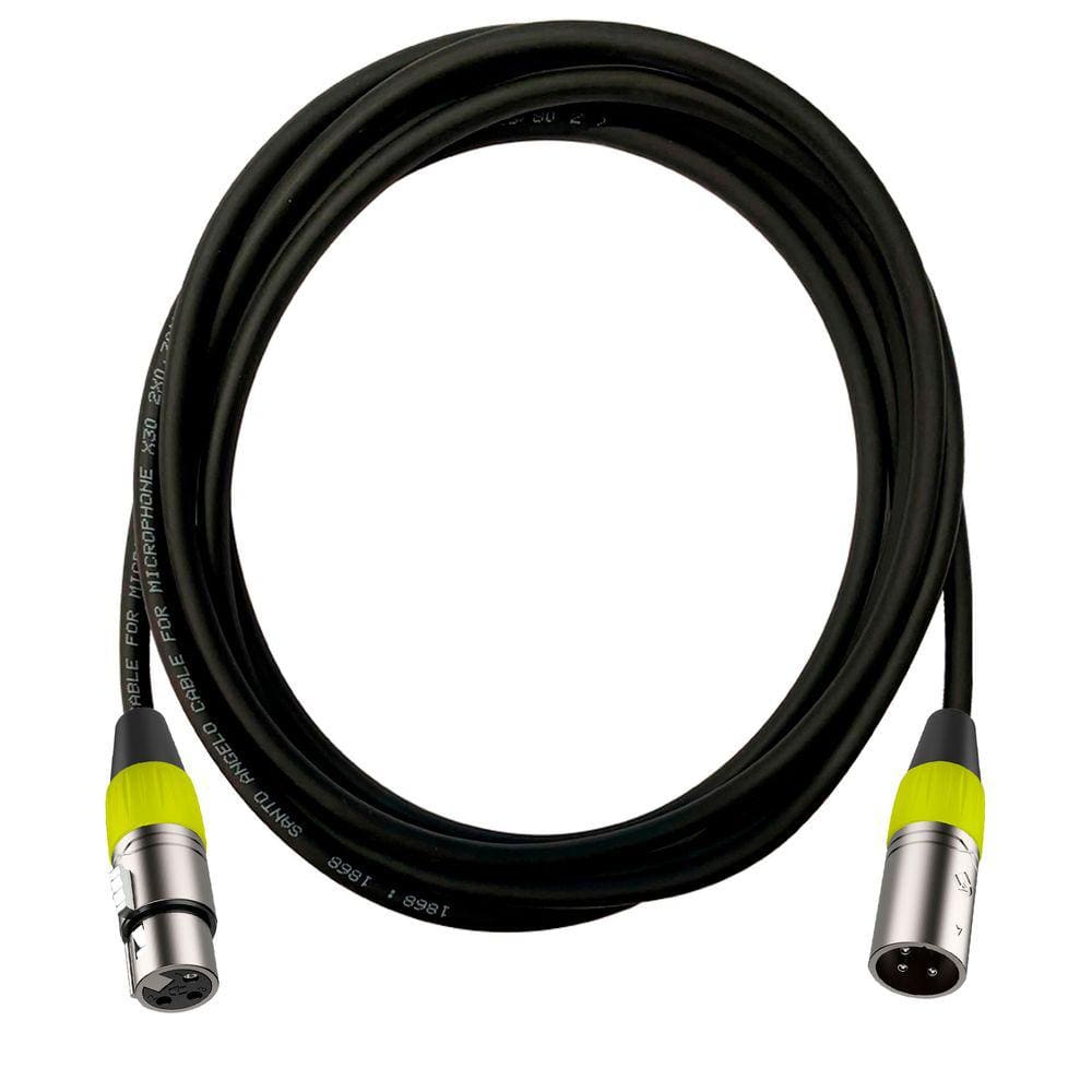Cabo XLR Macho Femea Santo Angelo Roxtone Amarelo 7 Metros