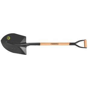 Pá De Bico 405-30 Em Aço Com Cabo De Madeira 74 Cm Com Empunhadura Metálica Ergonômica