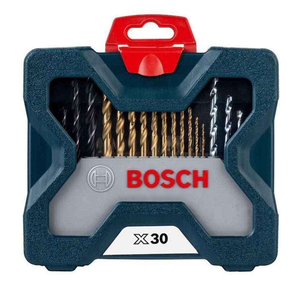 Kit De Pontas E Brocas Em Titanio Bosch X-line 30 Pecas