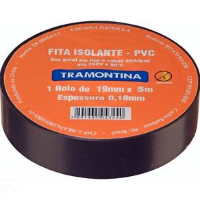 Kit Caixa Fechada Com 60 Fita Isolante 0,18x19 Mm Tramontina Preta 5m Tramontina
