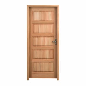 Kit Porta Pronta Maciça 214x89cm Eucalipto Esquerda Pp01 Cruzeiro Portas Nude