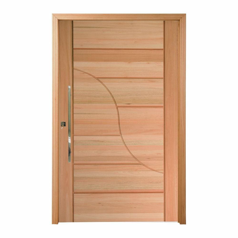 Porta Pivotante Maciça 214x109cm Eucalipto Pm91 Sublime Cruzeiro Portas Marroml