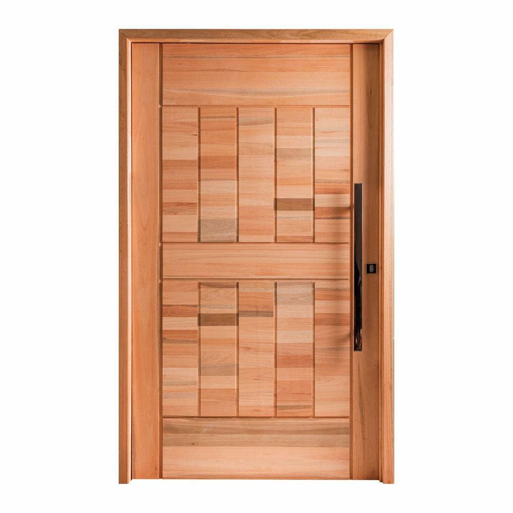 Porta Pivotante Maciça 214x109cm Eucalipto Pm96 Cruzeiro Portas Marroml