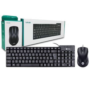 Kit Teclado E Mouse Vinik, Usb, Abnt2, 1000 Dpi, Preto