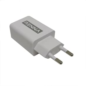 Carregador Tomada Adaptador Fonte Usb 5V 2.1A Bivolt Branco