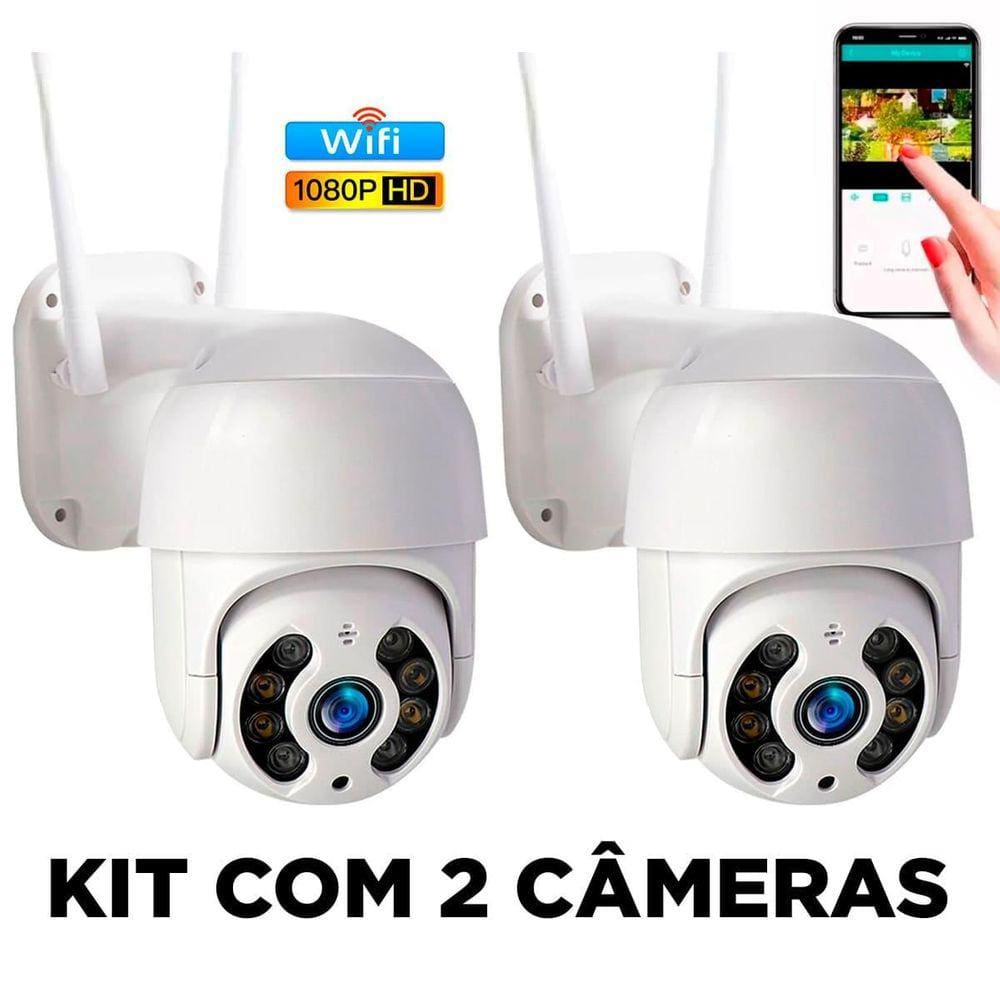 Kit 2 Câmeras Externa Ip À Prova D`Água Infravermelho