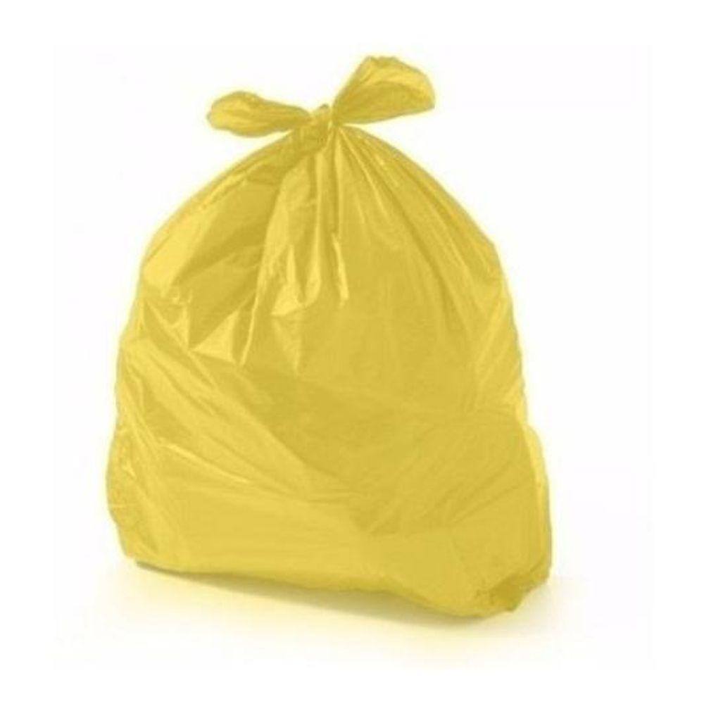 Saco De Lixo 100 L Colorido Amarelo Comum 100 Unidades
