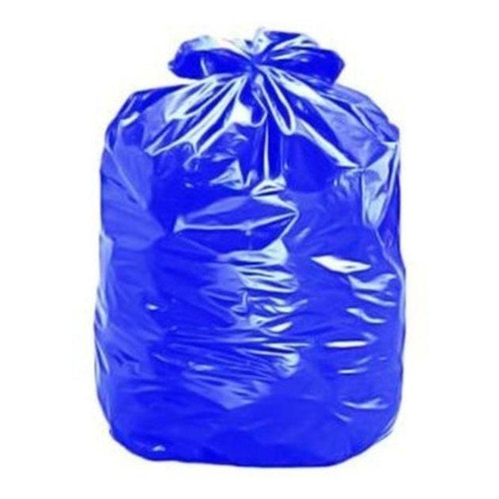 Saco Para Lixo Azul 60X70X003 60L Com 100 Unidades -
