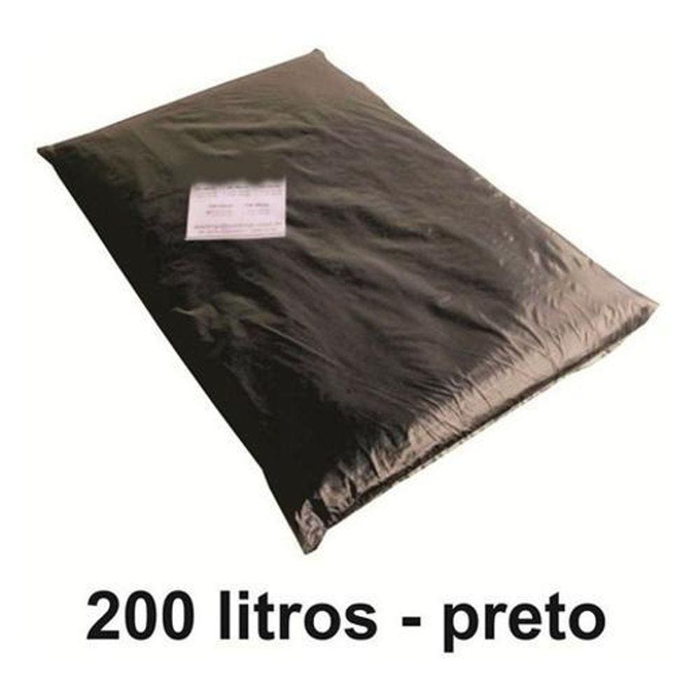 15 Kg Saco De Lixo 200 Litros Preto 200L Reforçado 0,2 Micra