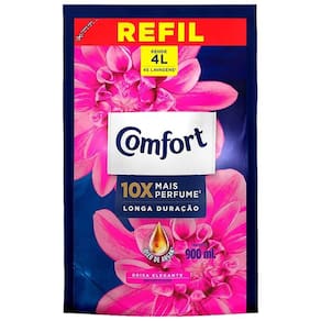 Amaciante Comfort Concentrado Brisa Elegante Sachê 900ml - Embalagem com 12 Unidades