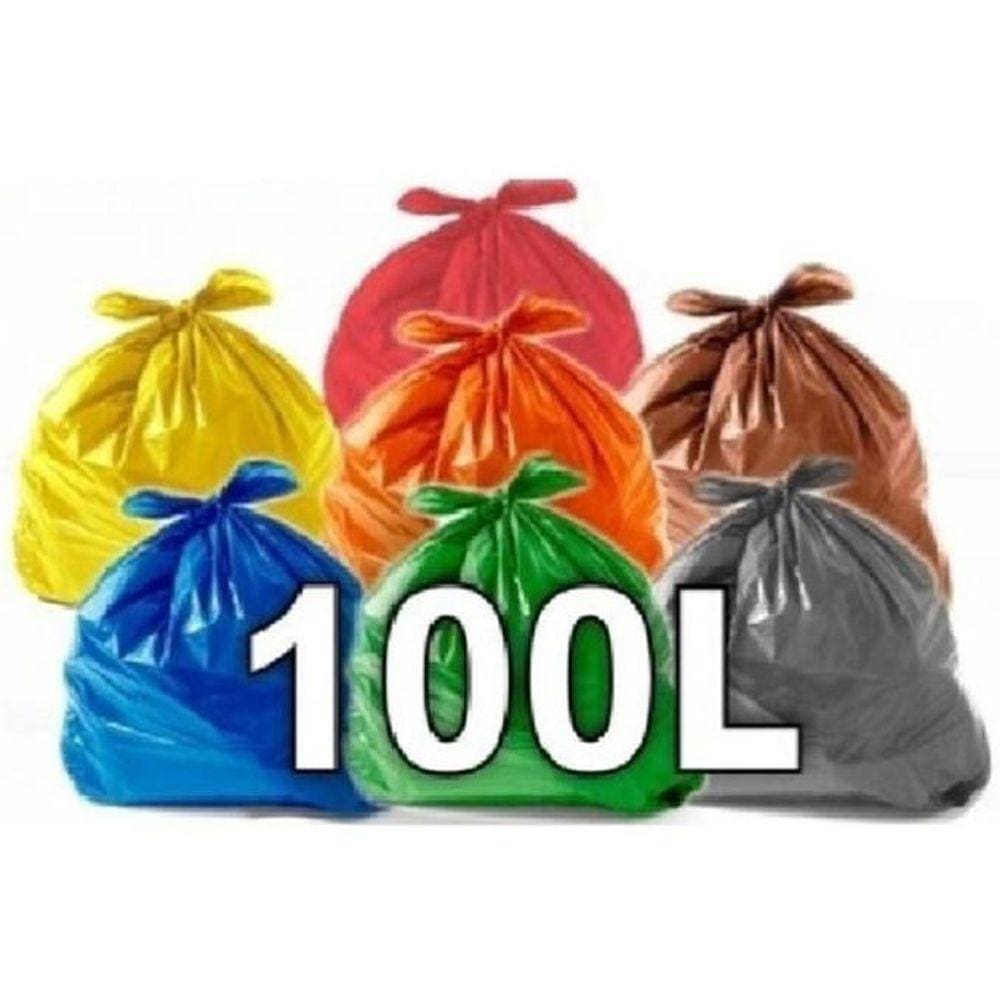 Sacos De Lixo 100L Coloridos Reforçados 100 Un Fabricante
