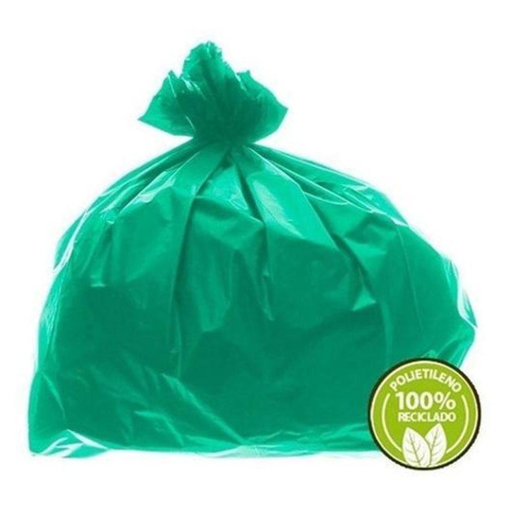 Saco De Lixo Super Leve 60 Litros Verde 100Un - 10Pct