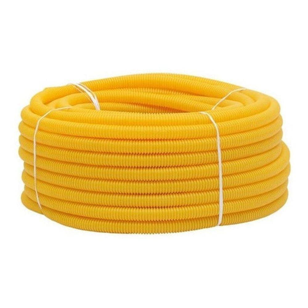 Conduite Corrugado Amarelo De 3/4 25Mm Rolo Com 50 Metros