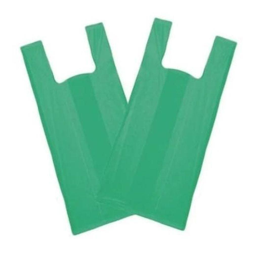 Sacola Reciclada 30X40 Verde Com 1Kg Lojas
