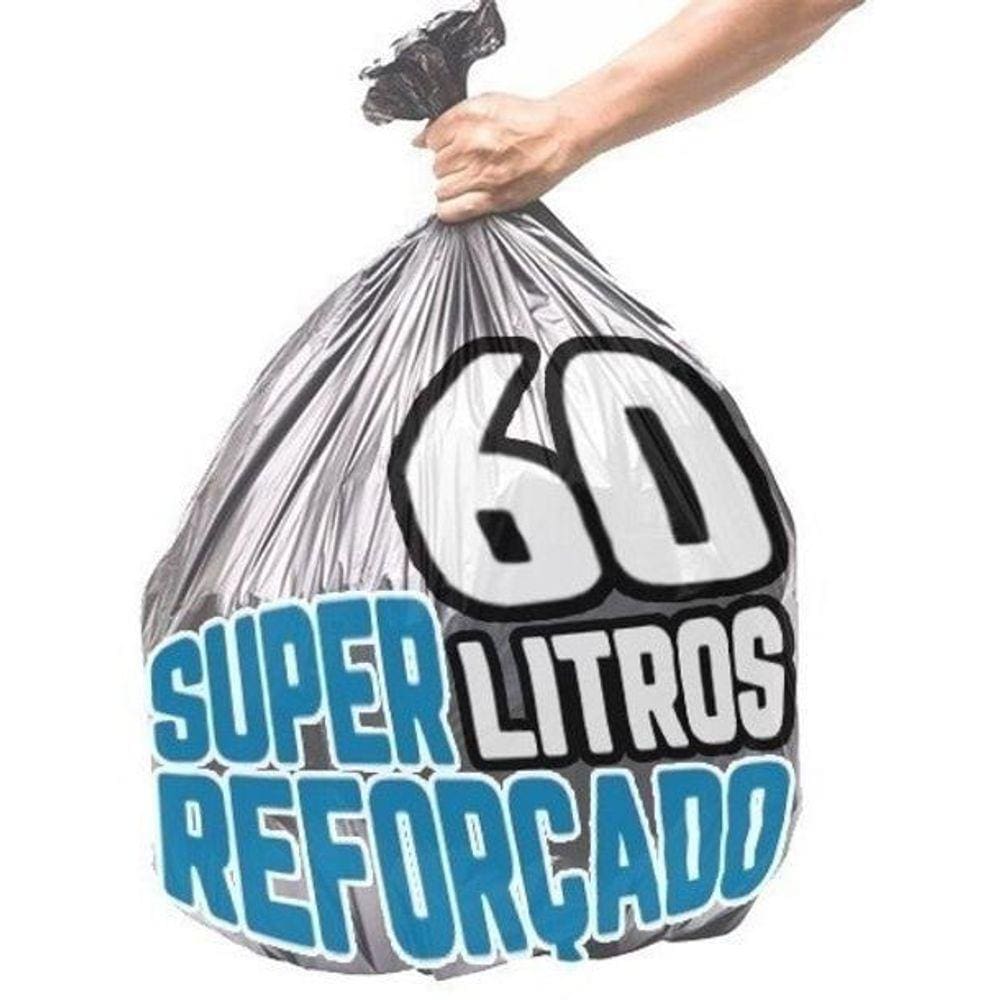 Kit Saco De Lixo 60 Litros 500 Un Preto Super Reforçado