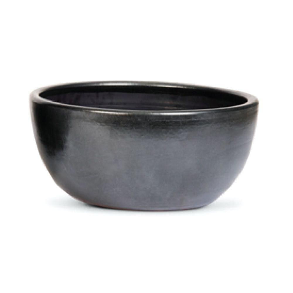 Bacia Decorativa de Cerâmica Grafite 24x49cm