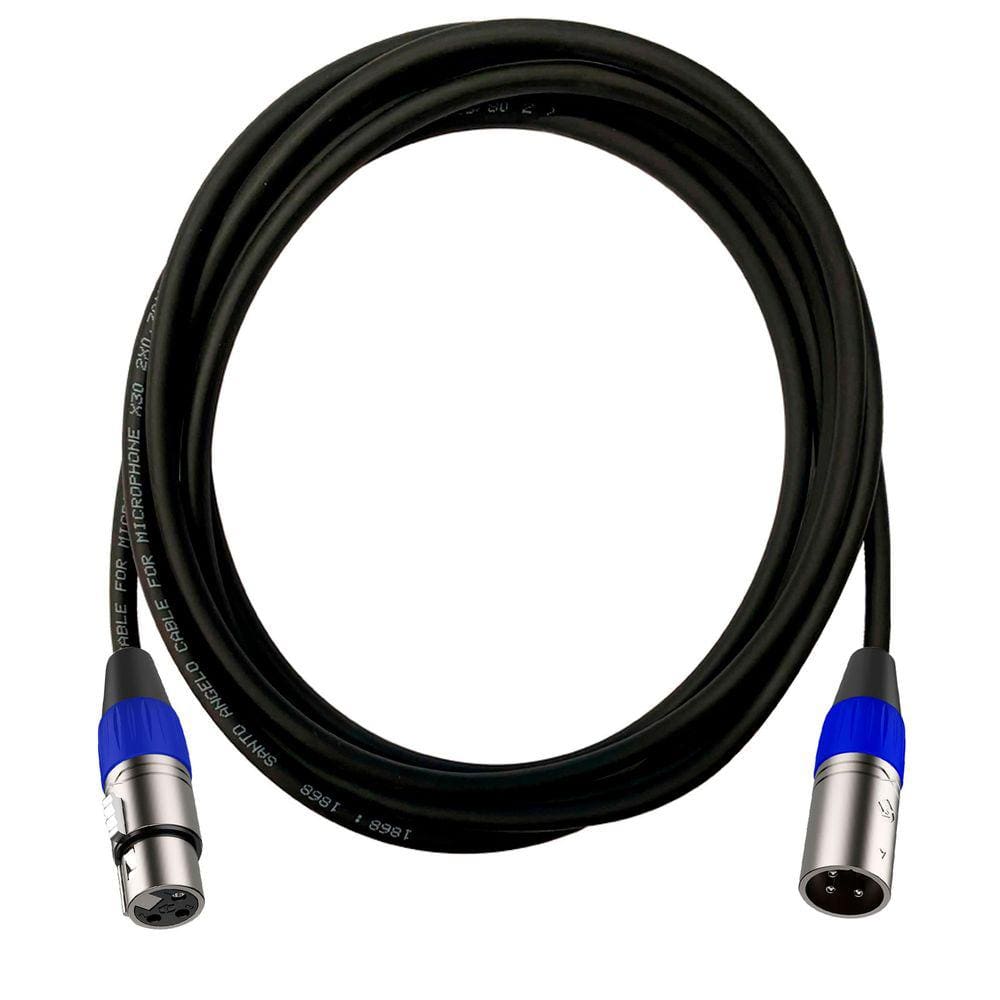 Cabo XLR Macho Femea Santo Angelo Roxtone Azul 7 Metros