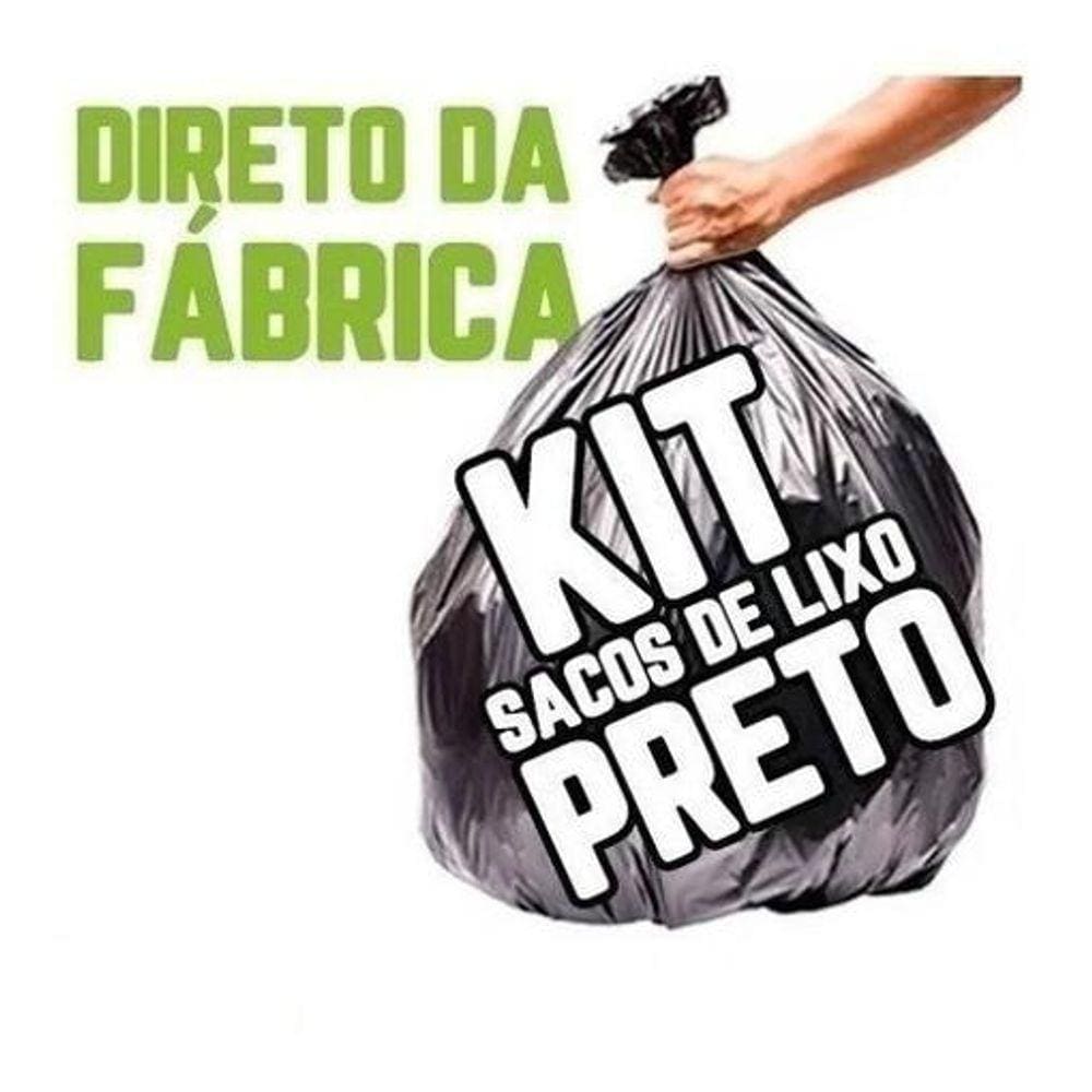 Kit Saco Lixo 200Lts Reforçadíssimo + 60Lts Reforçado Preto