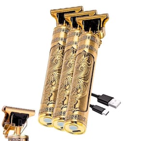 Kit Com 3 Hair Trimmers Dragao Dourado