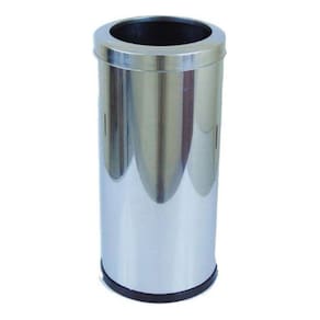 Cinzeiro Lixeira Em Aço Inox Com Aro Inox 22L