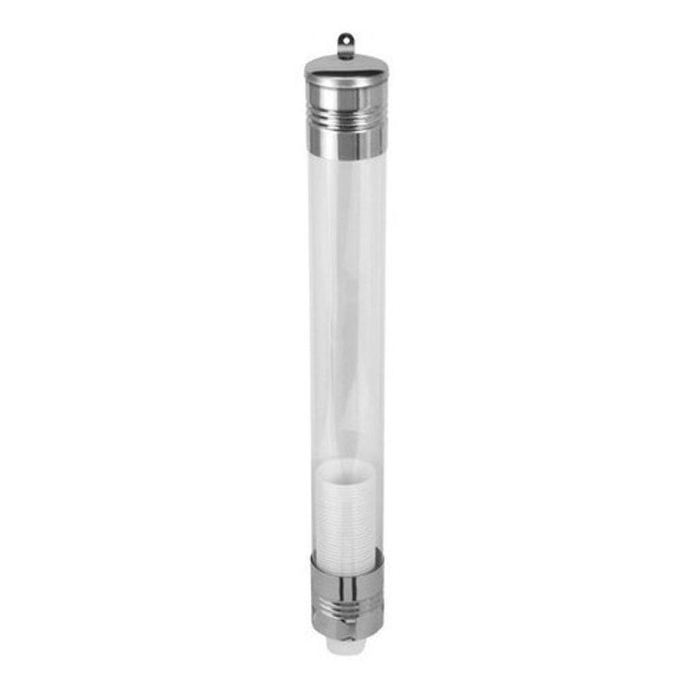 Dispenser Em Aço Inox Com Tubo Acrílico Para Copo Café 50 Ml