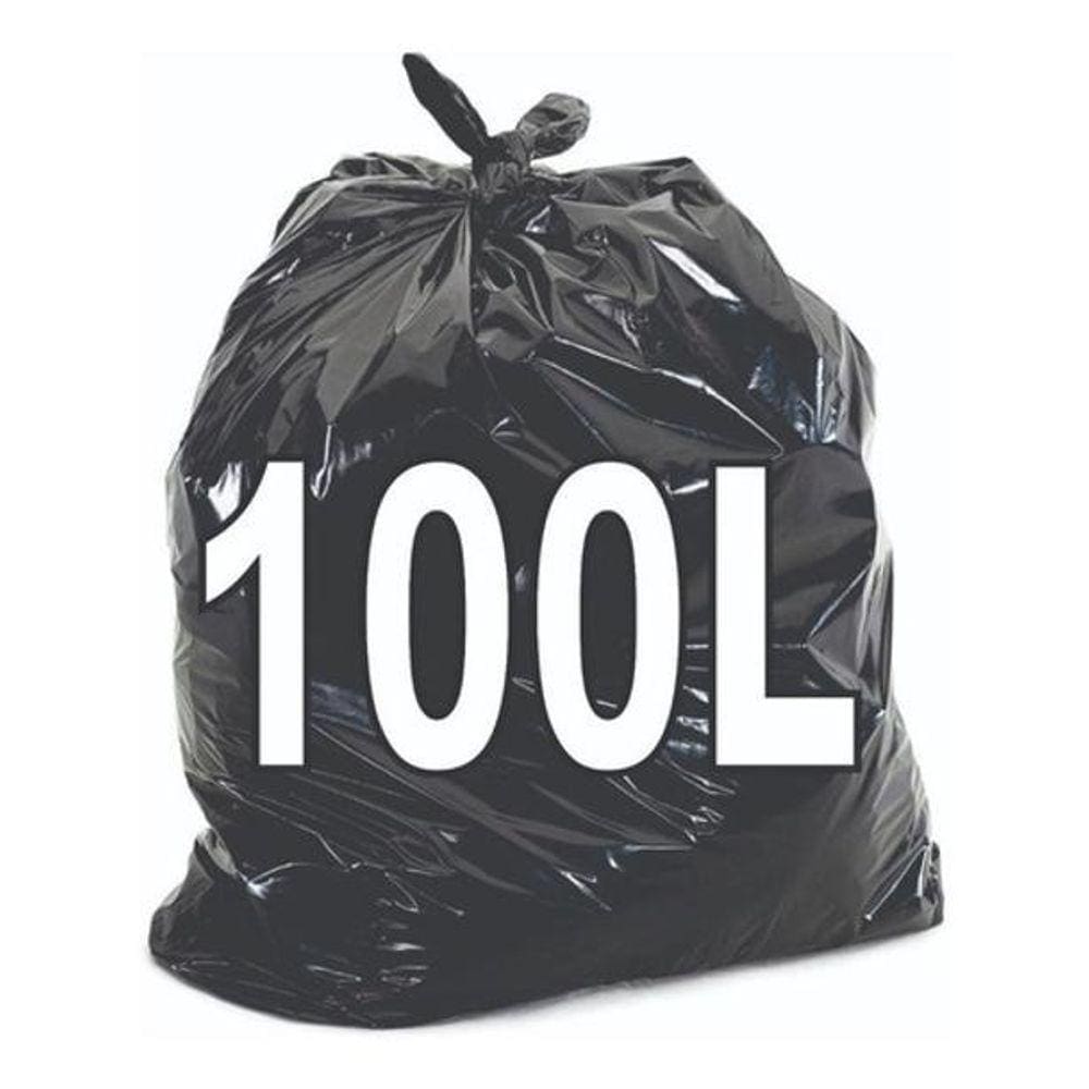 Kit 2 Saco De Lixo 100 Litros Resistente 100 Unidades