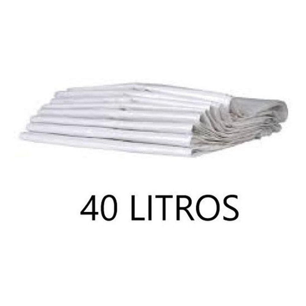 Saco De Lixo Branco 40 Litros - Pacote Com 100 Und.