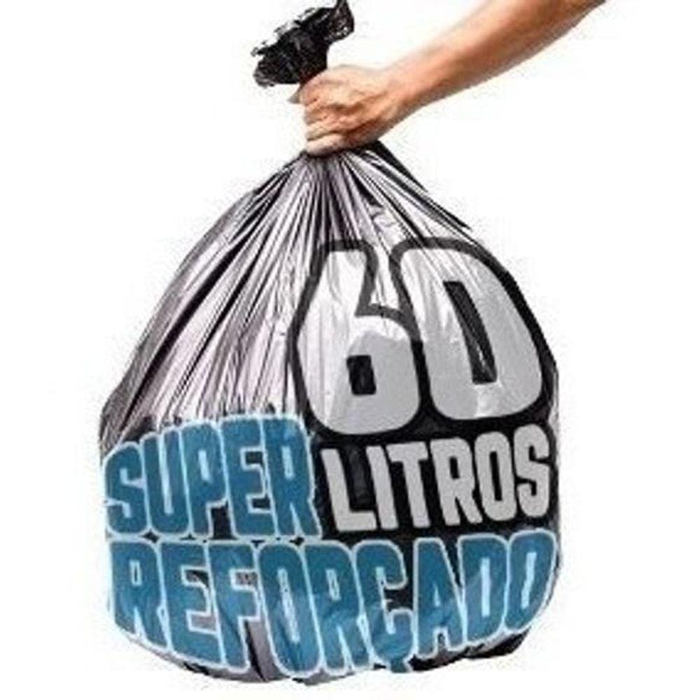 Saco De Lixo 60Lts Boca Larga Super Reforçado C/5 Kg