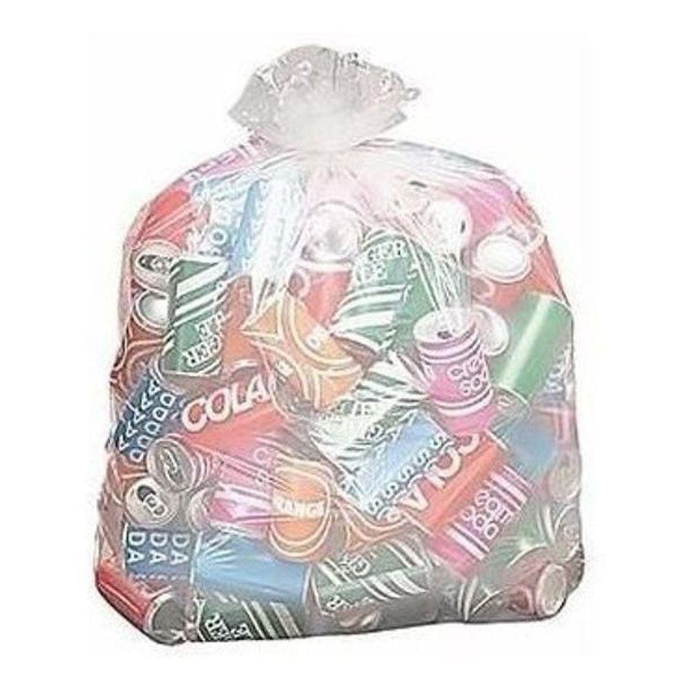 600 Sacos Para Lixo Entulho Transparente 28X40X 0,10  6Pcts