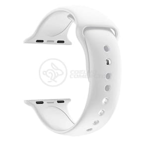 Pulseira Silicone Para Iwo Smartwatch 42mm E 44mm - Branco