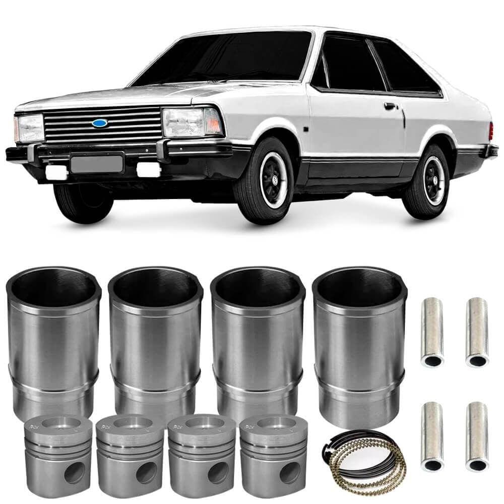 Kit Motor Camisa Pistão Anel Corcel 1.6 80 A 86 Metal Leve